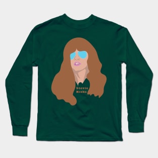 Stevie Nicks Retro - Young Mystic FanArt cartoon illustration Long Sleeve T-Shirt